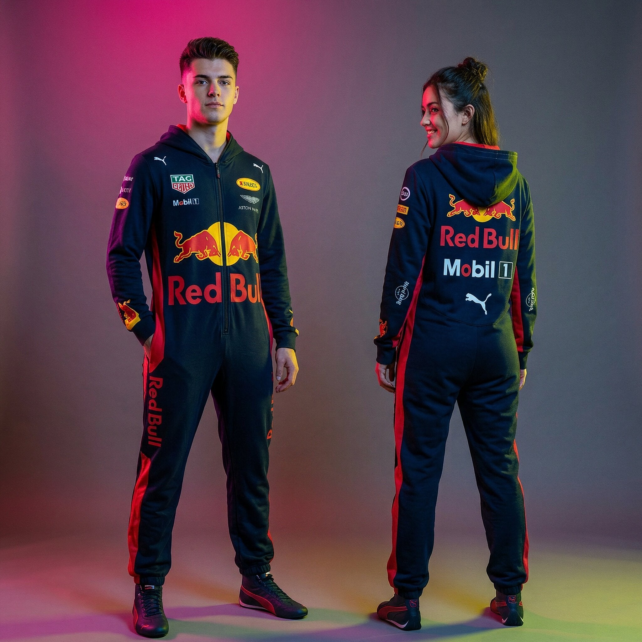 Red Bull Racing Suit 2015 Hooded Jumpsuit