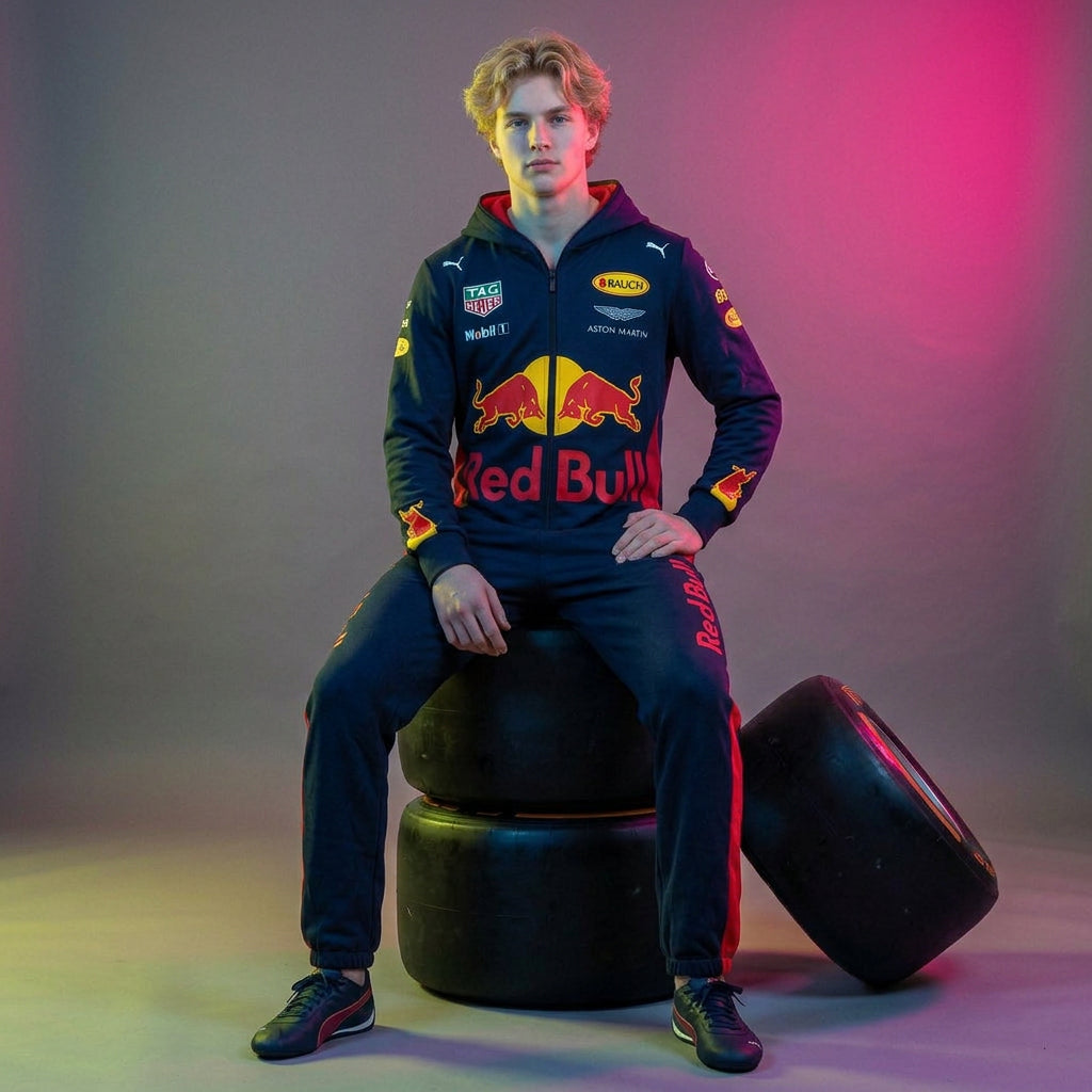 Red Bull Racing Suit 2015 Hooded Jumpsuit